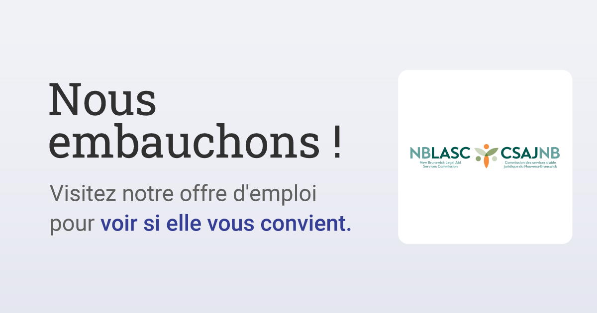 Commission des services d’aide juridique du Nouveau-Brunswick ...